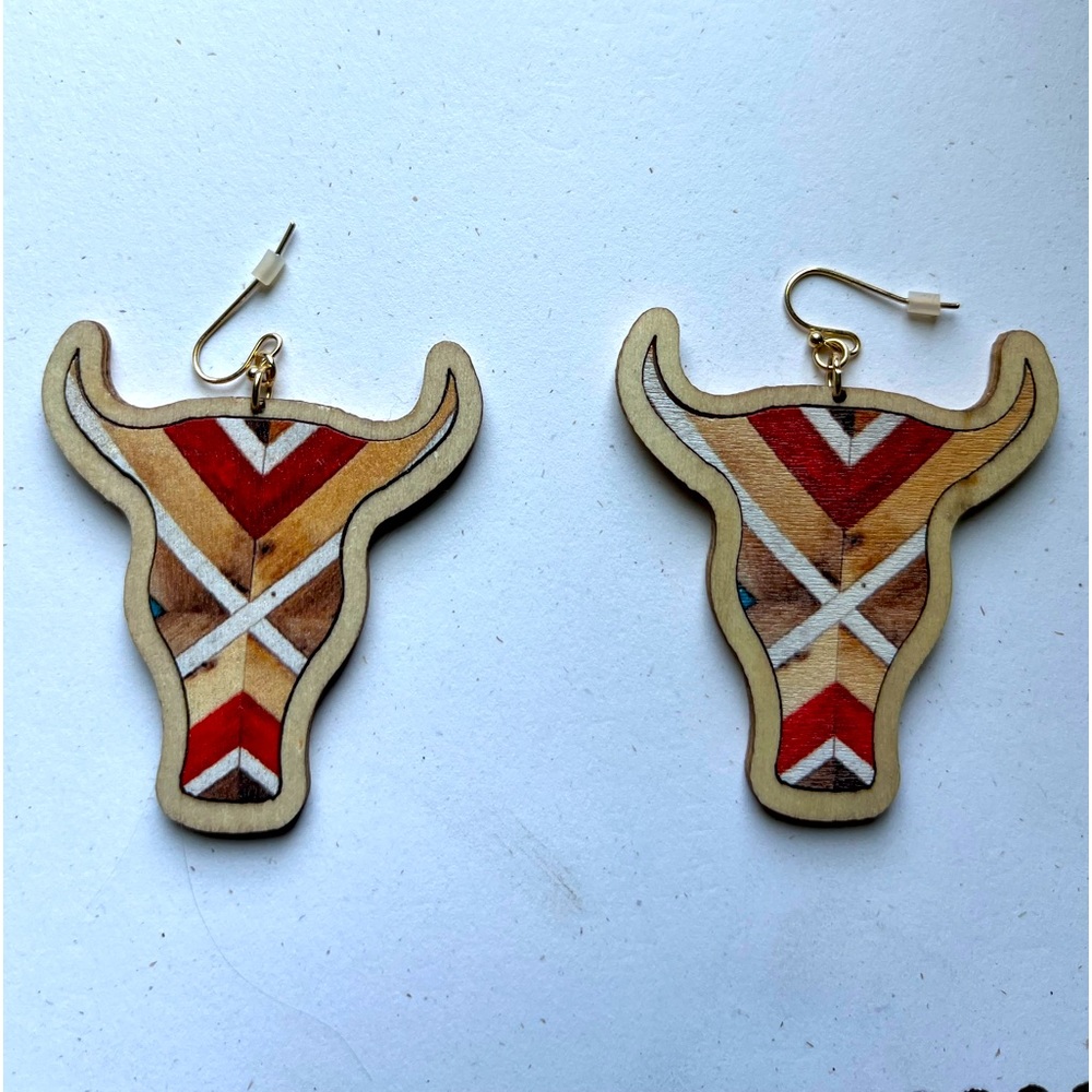 Western Cow Head Earrings
